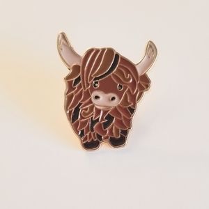 Highland Cow Enamel Pin